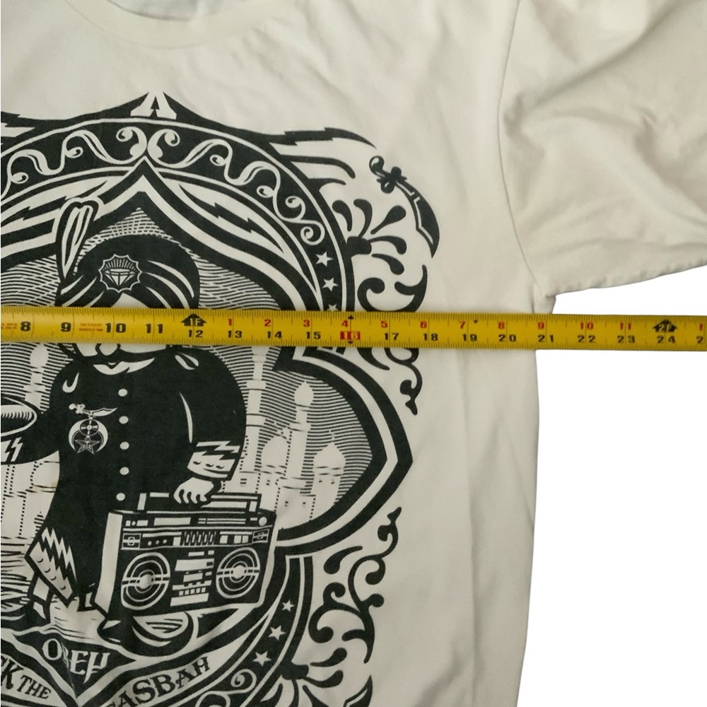 Graphic Vintage OBEY Shepard Fairey Rock The Casbah Short Sleeve Shirt Large - Picture 3 of 7